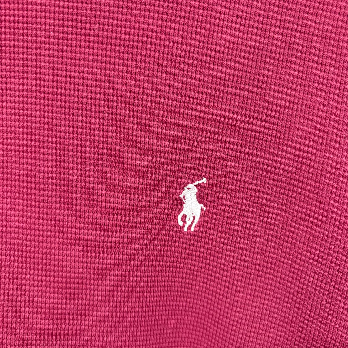 폴로 랄프로렌 와플 긴팔 니트 버건디 남M 상품이미지2