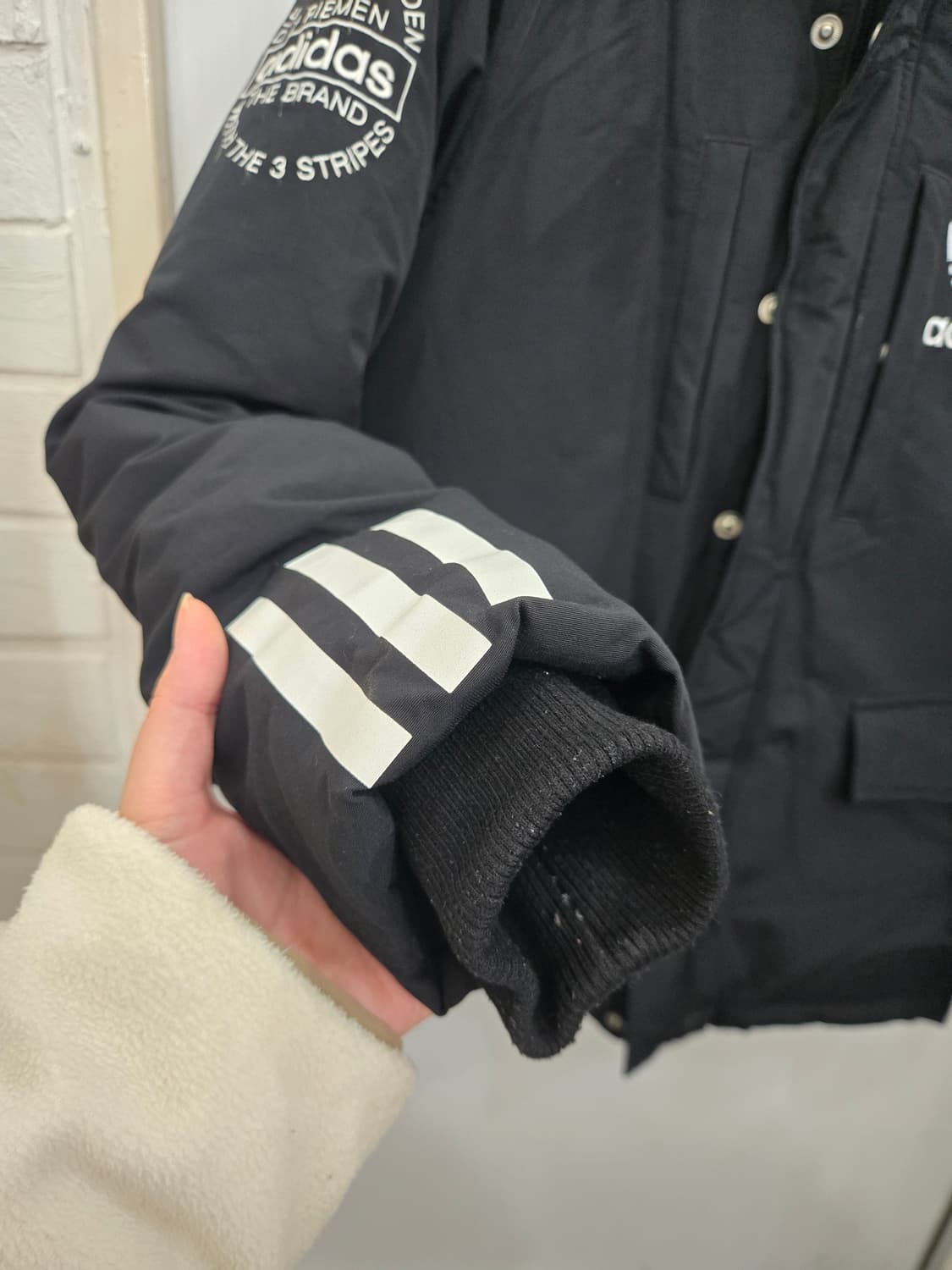 95,M)) adidas 아디다스 오리털 패딩! 디자인 짱짱짱 이뻐요~ 상품이미지2