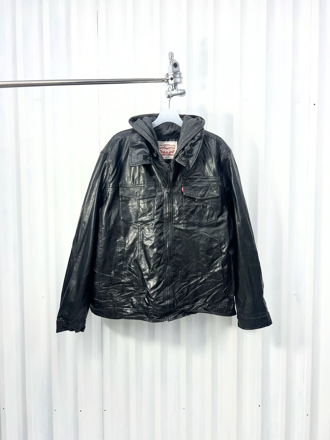 Levi’s eco leather hoodie jacket 상품이미지1
