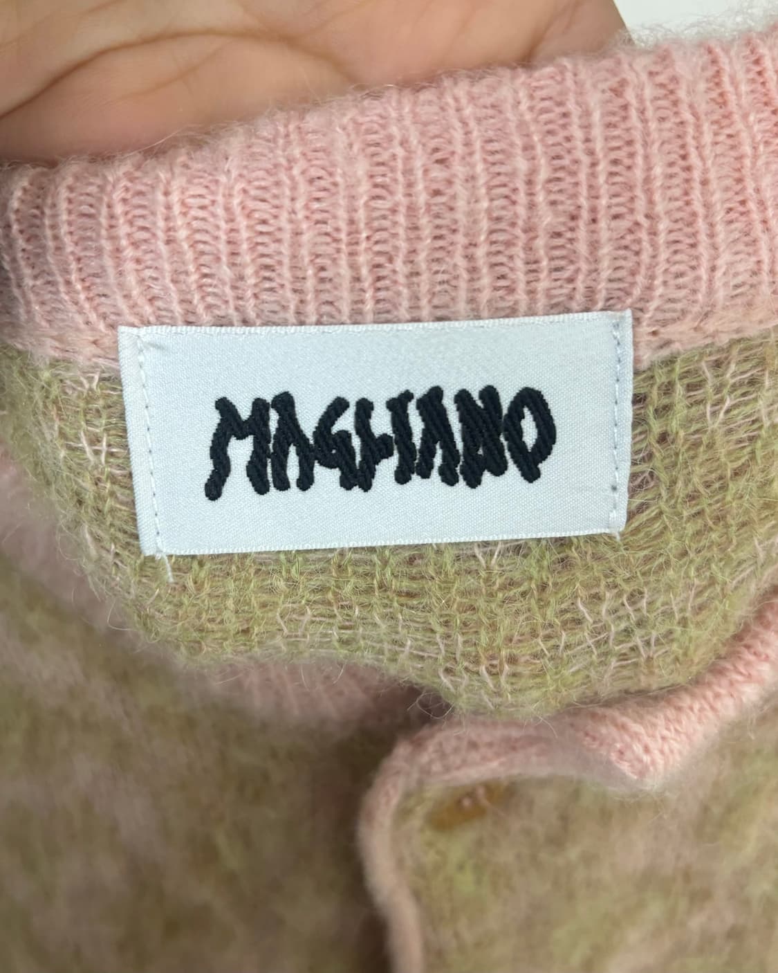 마리아노 브라운 레오파트 모헤어 가디건  상품이미지7