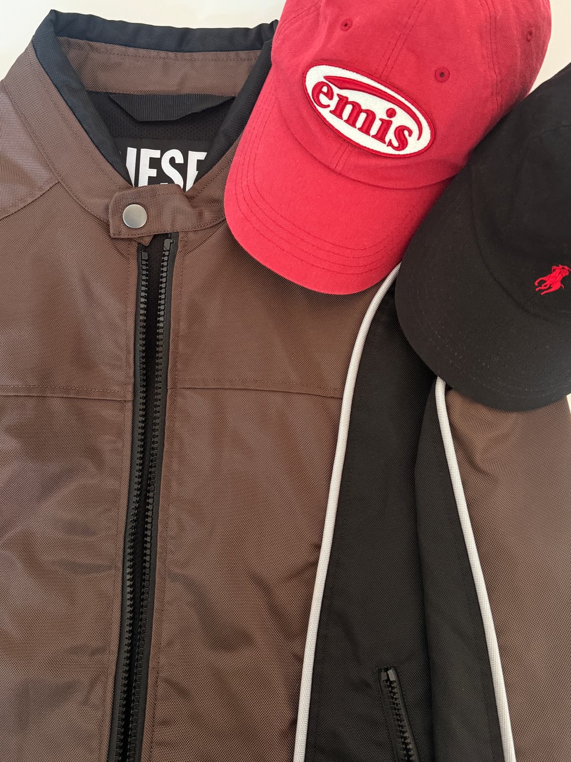 디젤(Diesel)의 J-블링크 컬러블록 나일론 바이커 자켓 상품이미지1