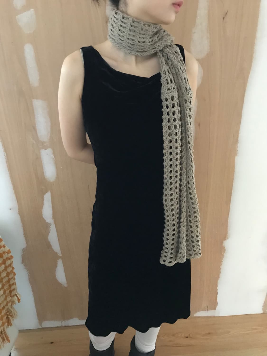 vintage shirring velvet one-piece 상품이미지2