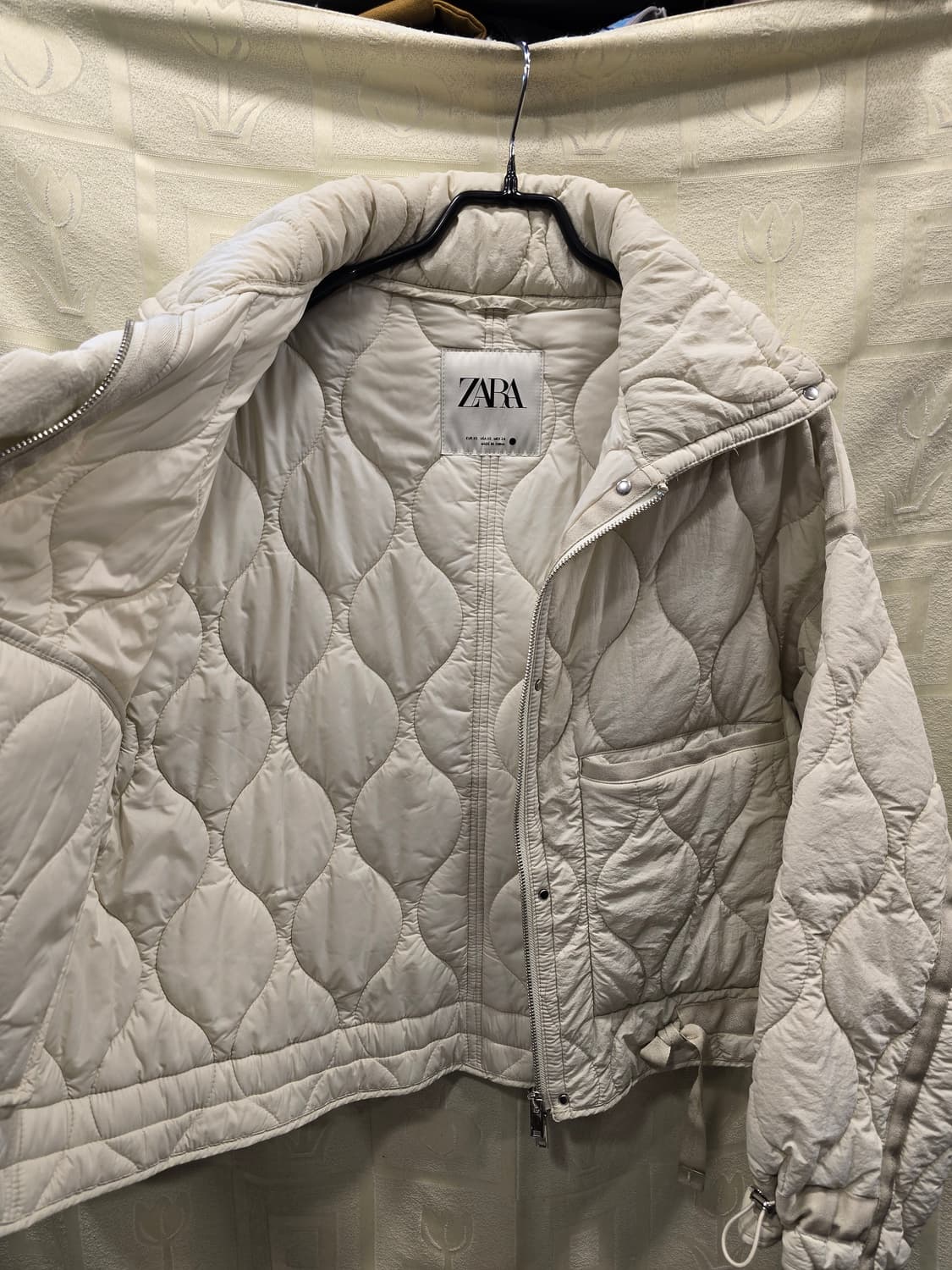자라 퀼팅 패딩 점퍼 숏자켓 아이보리 44~66 상품이미지7