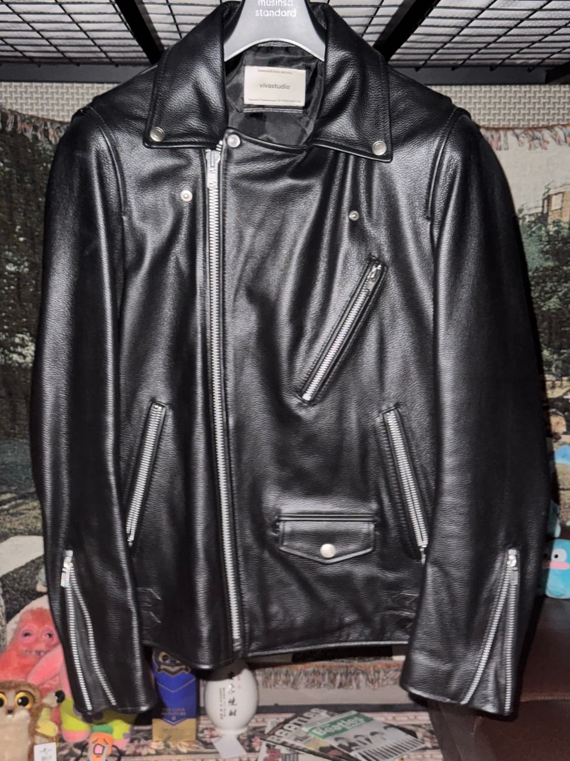 비바스튜디오 카우하이드 더블 라이더 자켓 M 상품이미지1