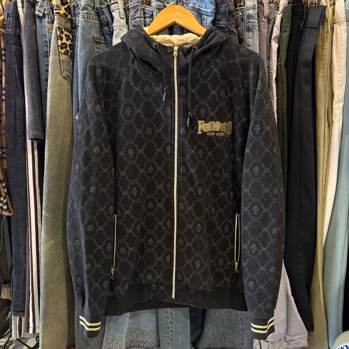 FUBU 빈티지 패턴 후드집업 상품이미지2