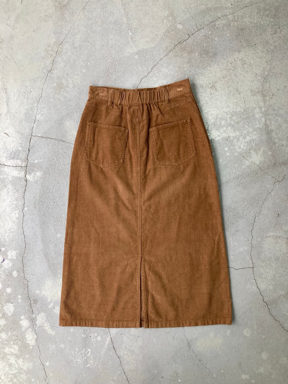 caramel brown corduroy long skirt 상품이미지4
