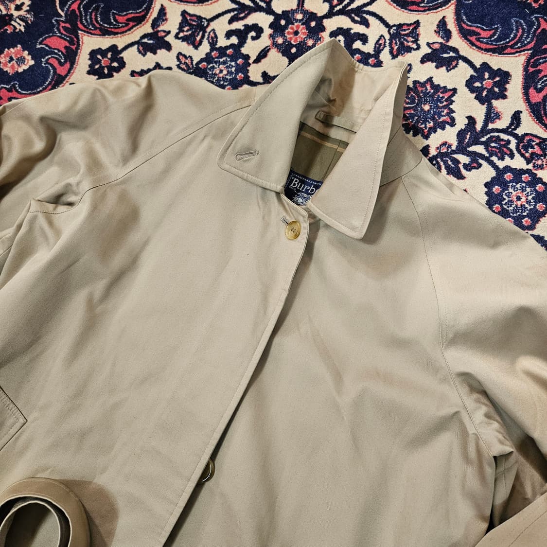 버버리(Burberry) 빈티지 오리지널 라글란 벨티드 트렌치코트 상품이미지2