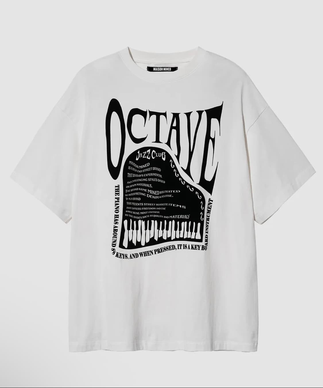 메종미네드 OCTAVE HALF T WHITE 반팔 티셔츠 L 상품이미지2