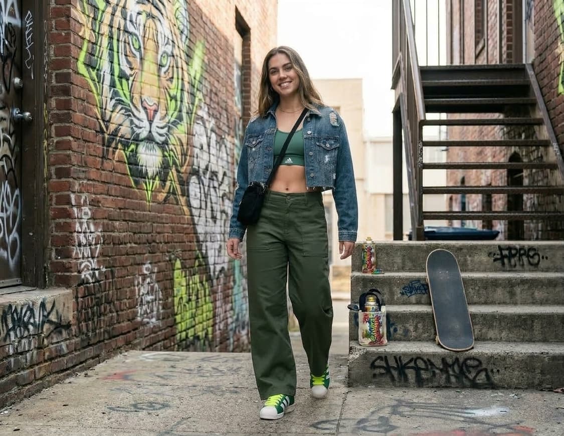 [S급]아디다스 슈퍼스타 그린 네온 와이드레이스 (BD7419)255mm 상품이미지2