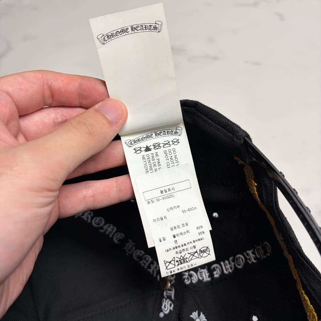 크롬하츠 Ch 로고 자수 베이스볼 캡 모자 블랙 옐로우 os 상품이미지8