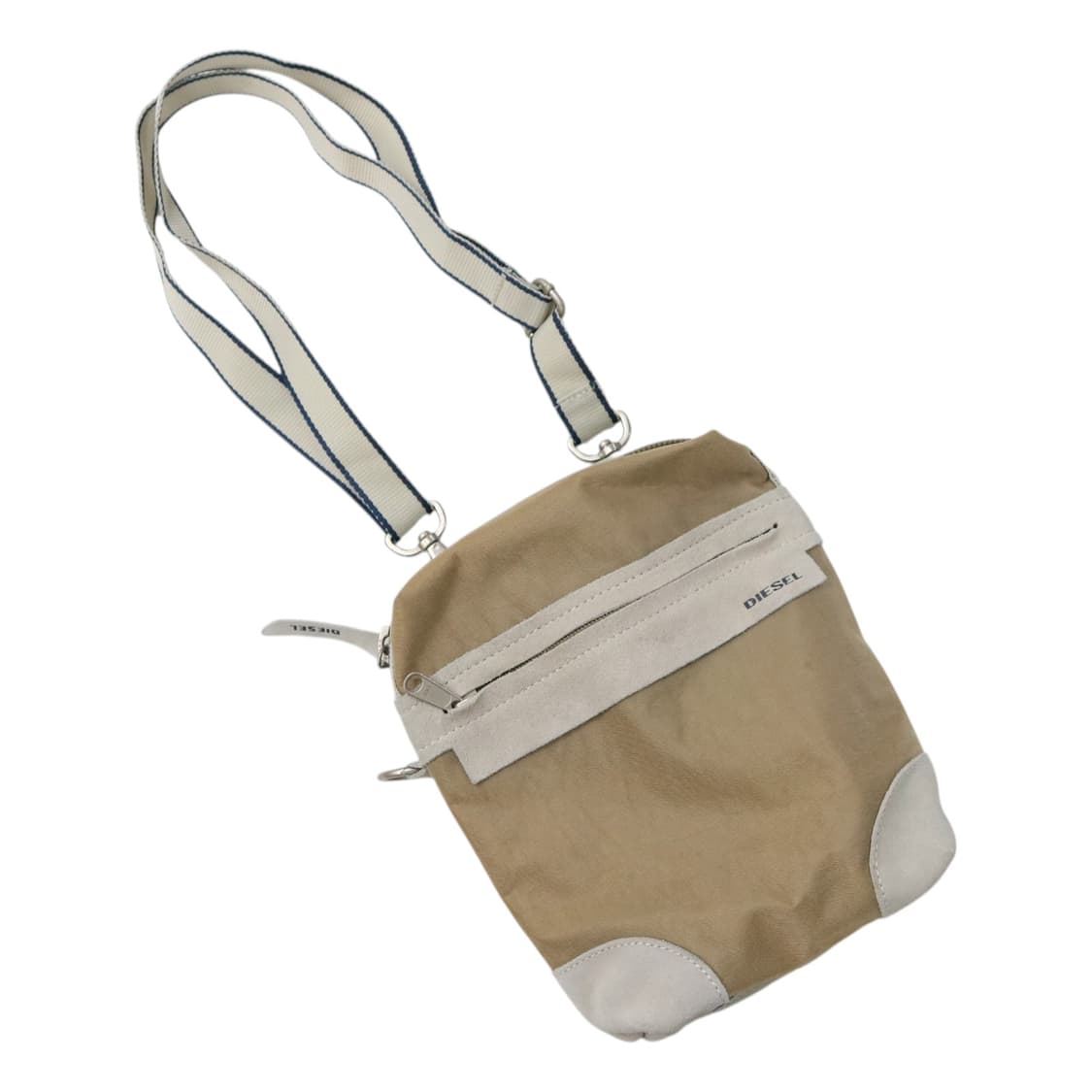 DIESEL 디젤 빈티지 스웨이드 트리밍 나일론 크로스백 베이지 상품이미지1