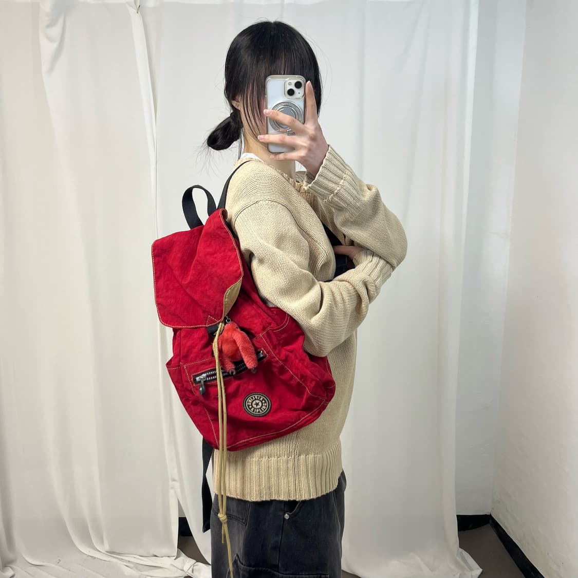 Kipling red backpack 상품이미지1