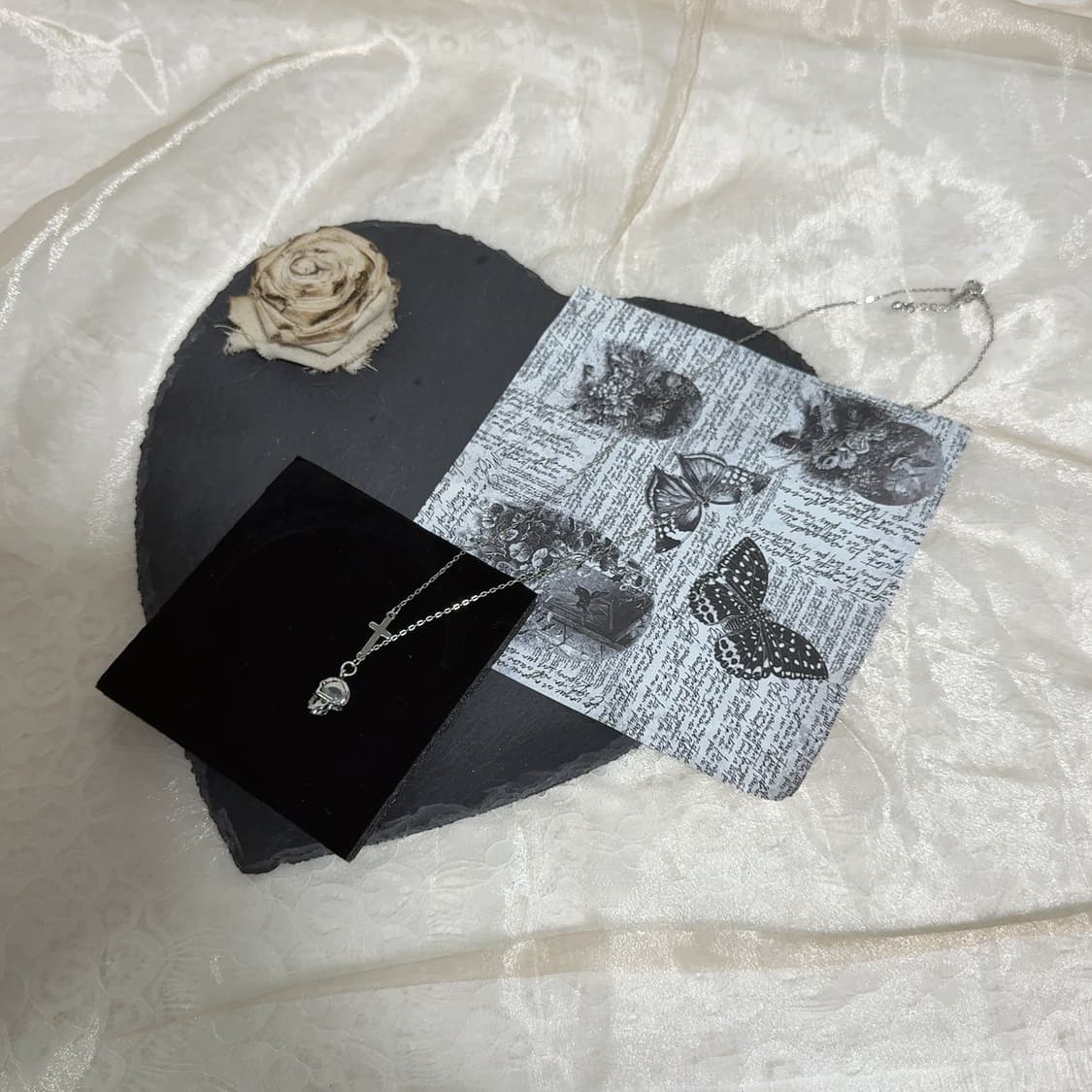 빈티지 해골 십자가 목걸이 상품이미지2