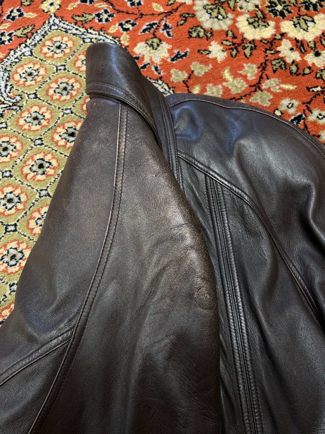 [100] 빈티지 램스킨 리얼레더 브라운 가죽자켓 상품이미지6