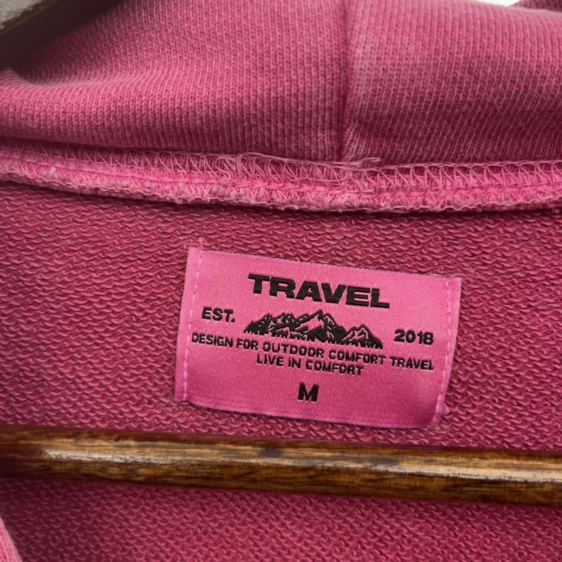 트래블 Y2K 레트로 마젠타 핑크 후드티 M C09067 상품이미지5
