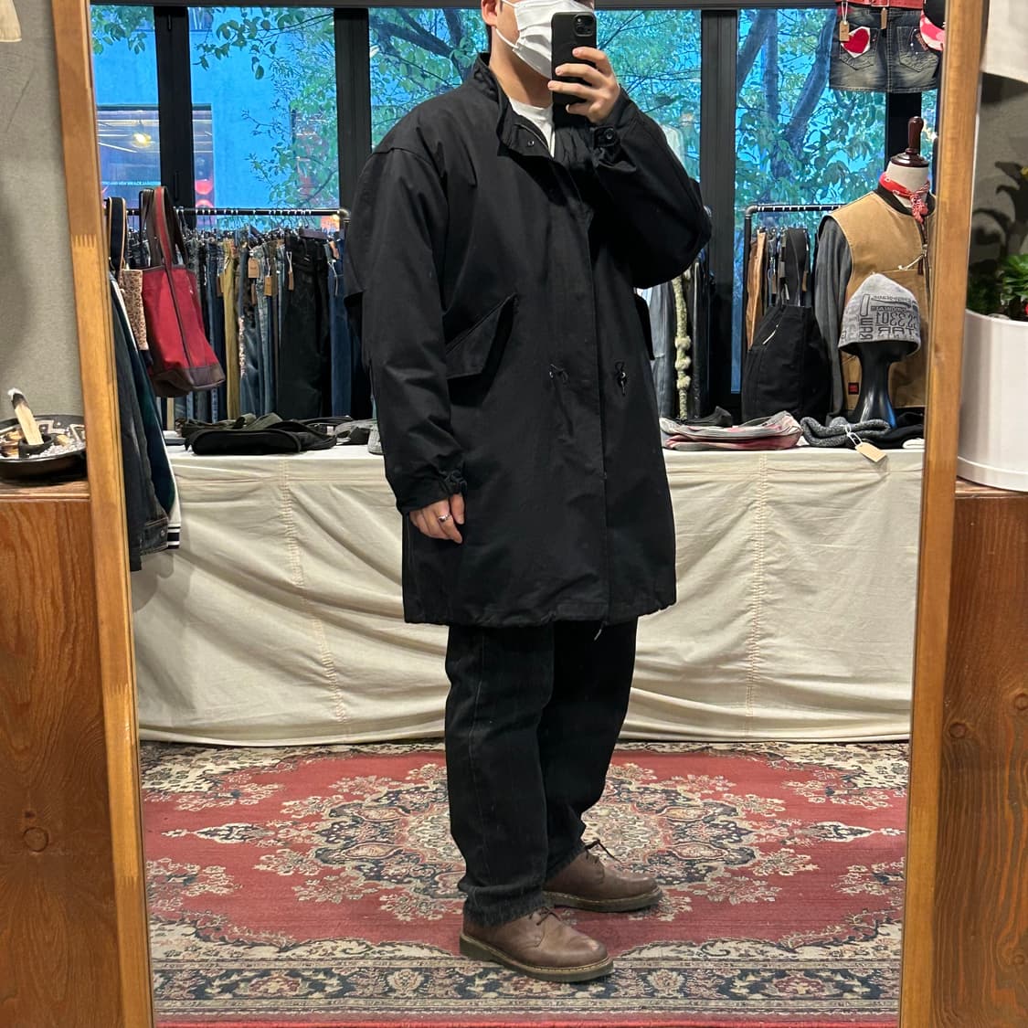 L) 라퍼지스토어 블랙 M65 피쉬테일 파카 내피포함 상품이미지8