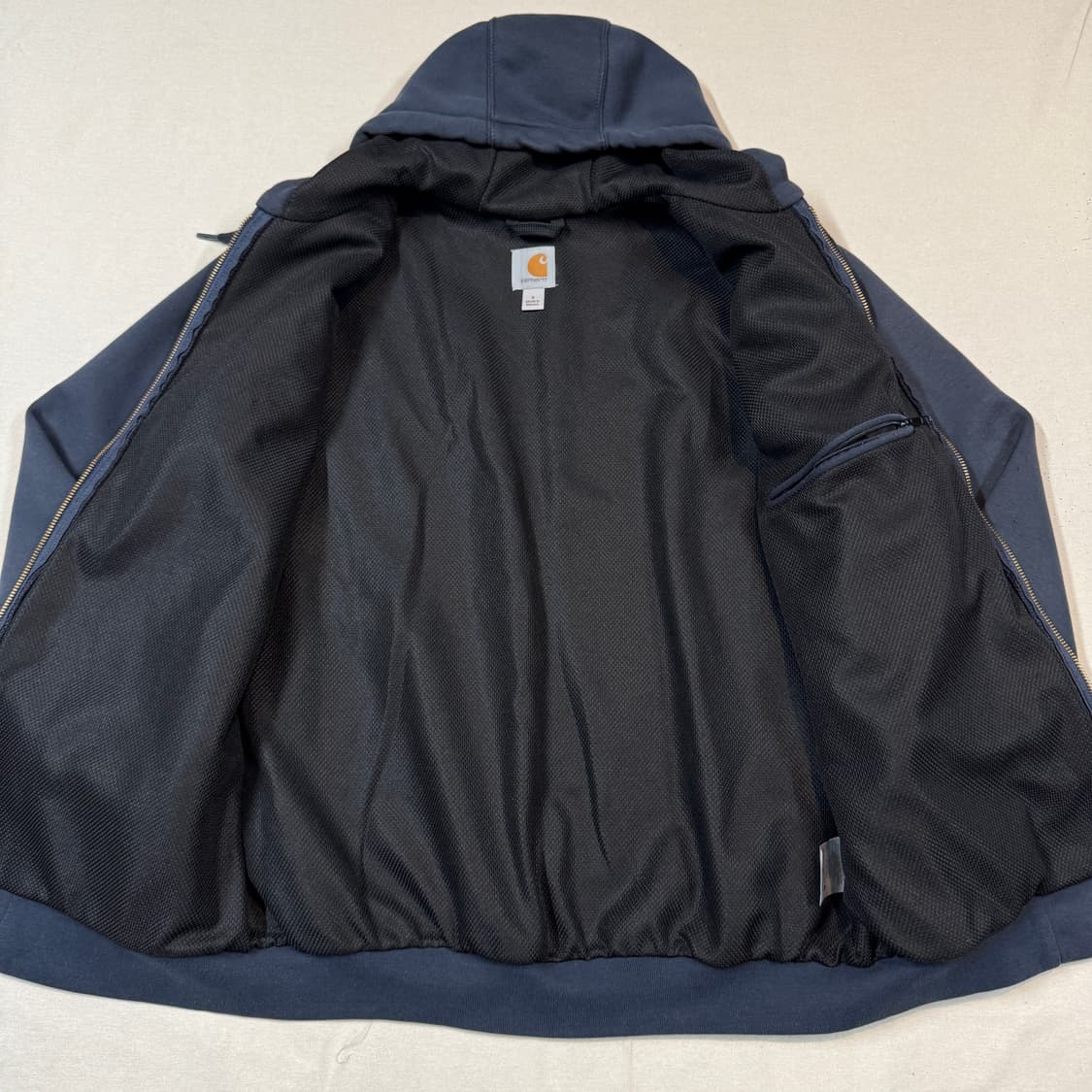 S) 칼하트 레인디펜더 워크웨어 써멀 후드집업 네이비 상품이미지5