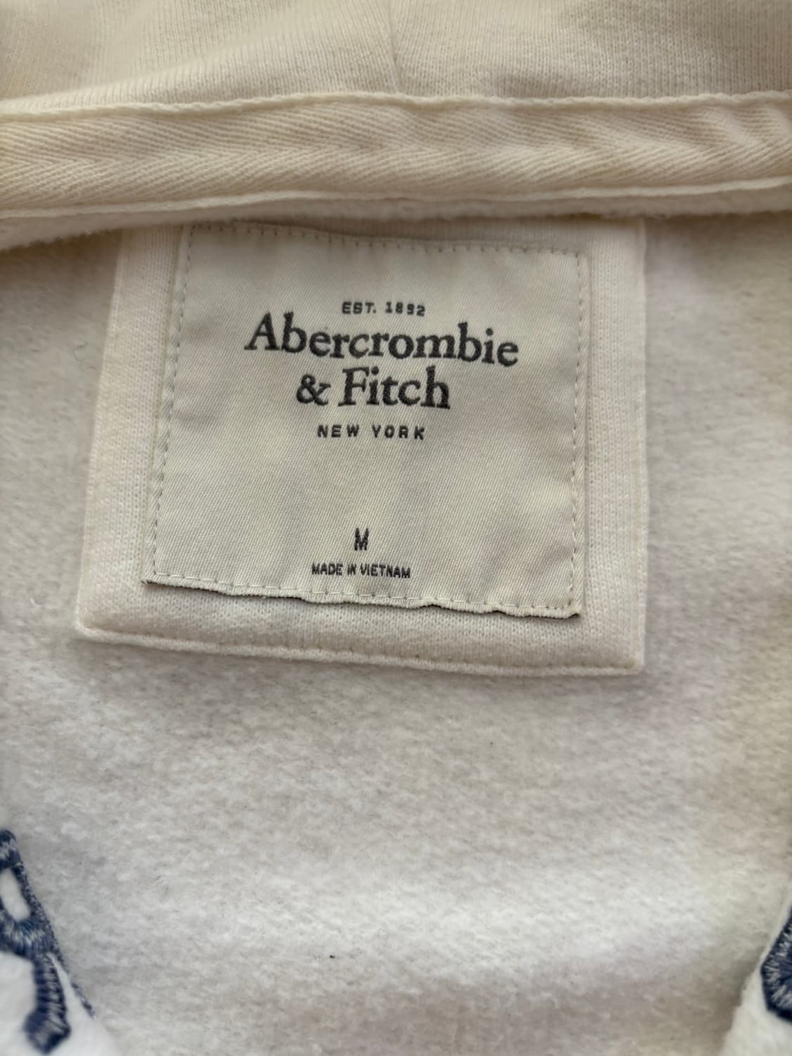 아베크롬비 후드집업 딱붙핏 화이트 m 상품이미지2