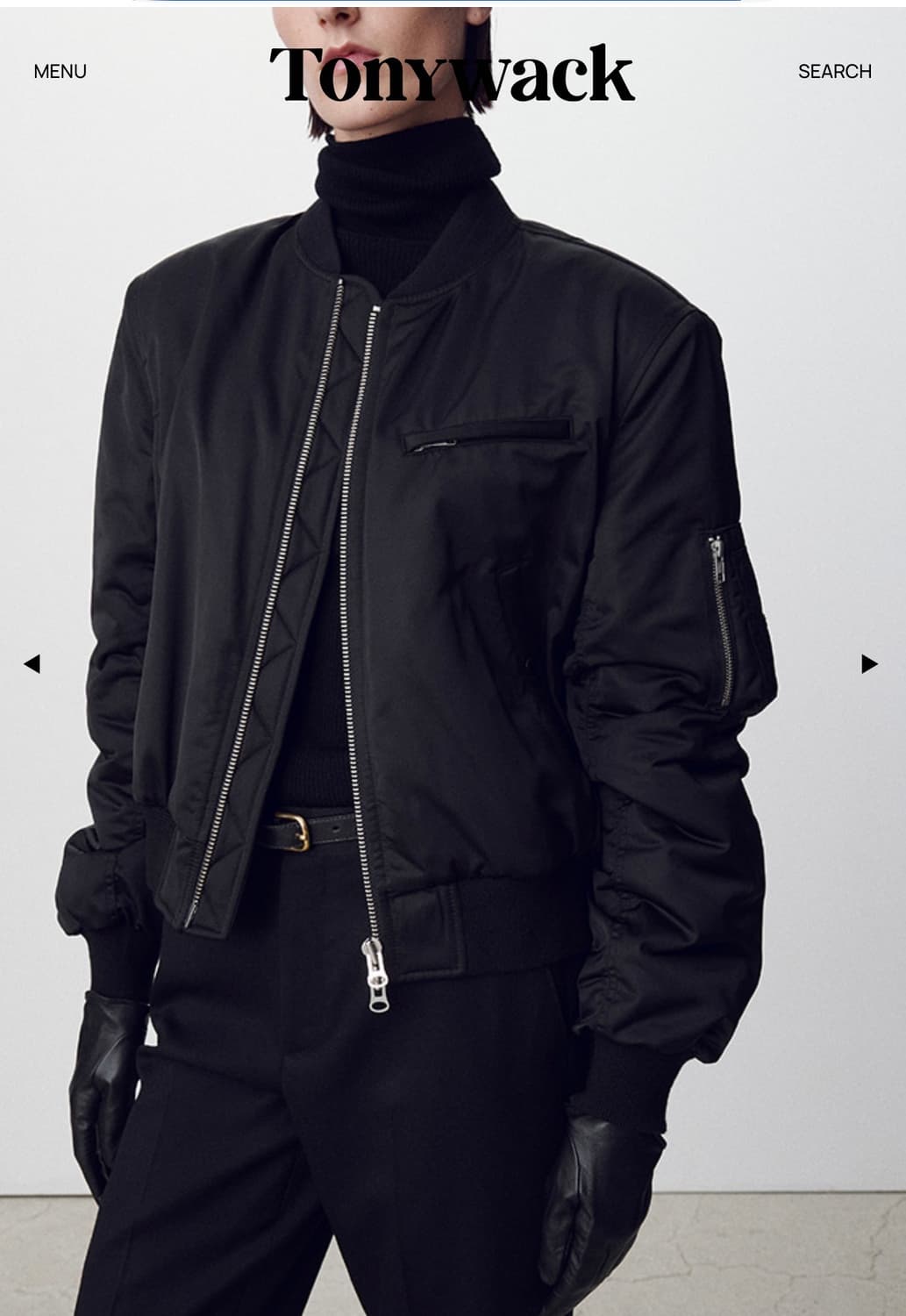 토니웩 리사이클 크롭 패디드 봄버 상품이미지2