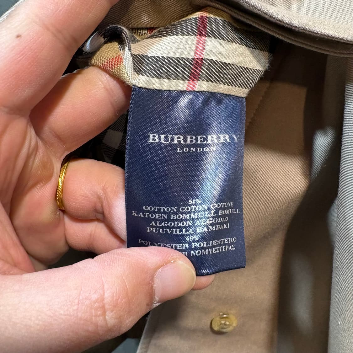 [8] BURBERRY 버버리 베이지 싱글 트렌치 코트 상품이미지7