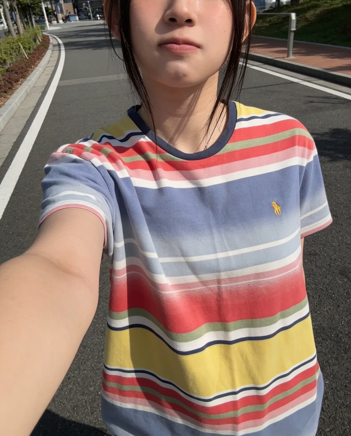 폴로 랄프 로렌 멀티 스트라이프 크루넥 티셔츠 상품이미지1