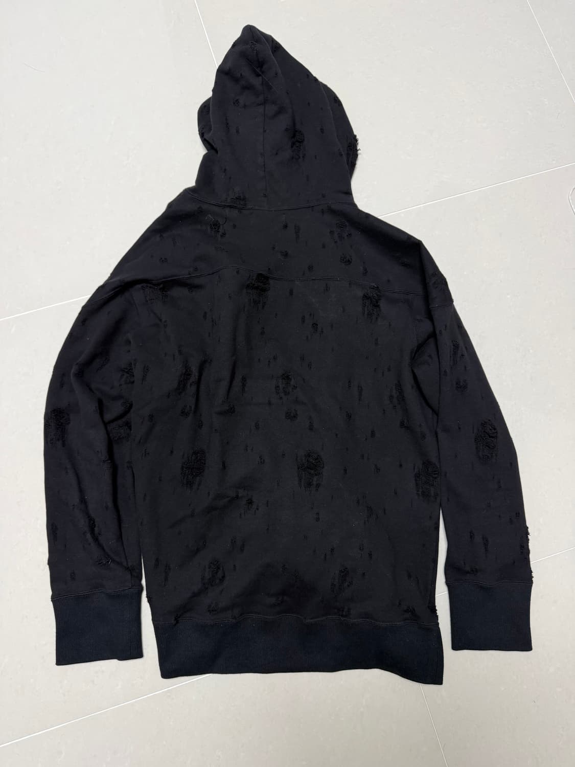 요지야마모토 푸르옴므 데미지 후디집업 25ss 상품이미지3