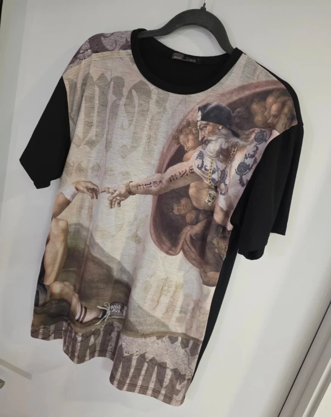 Crank 크랭크 아담 프린팅 반팔 티셔츠 L 상품이미지3