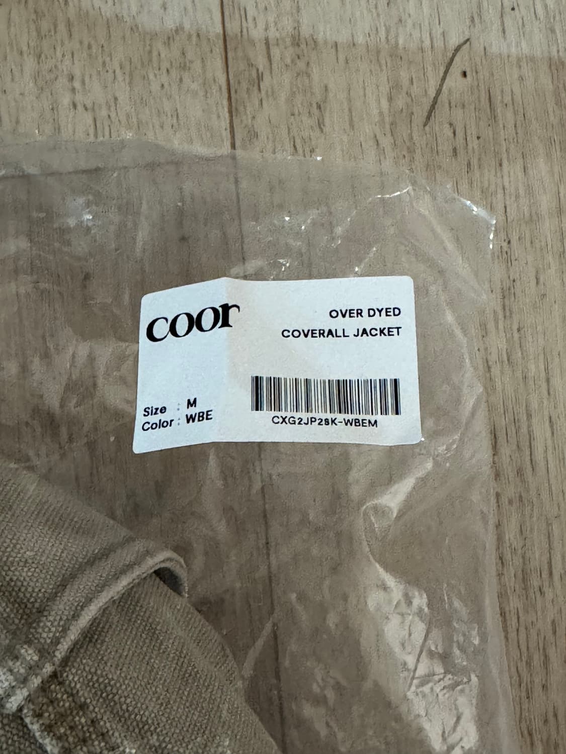 [M]쿠어 오버 다이드 커버올 자켓 (워시드베이지) 상품이미지3