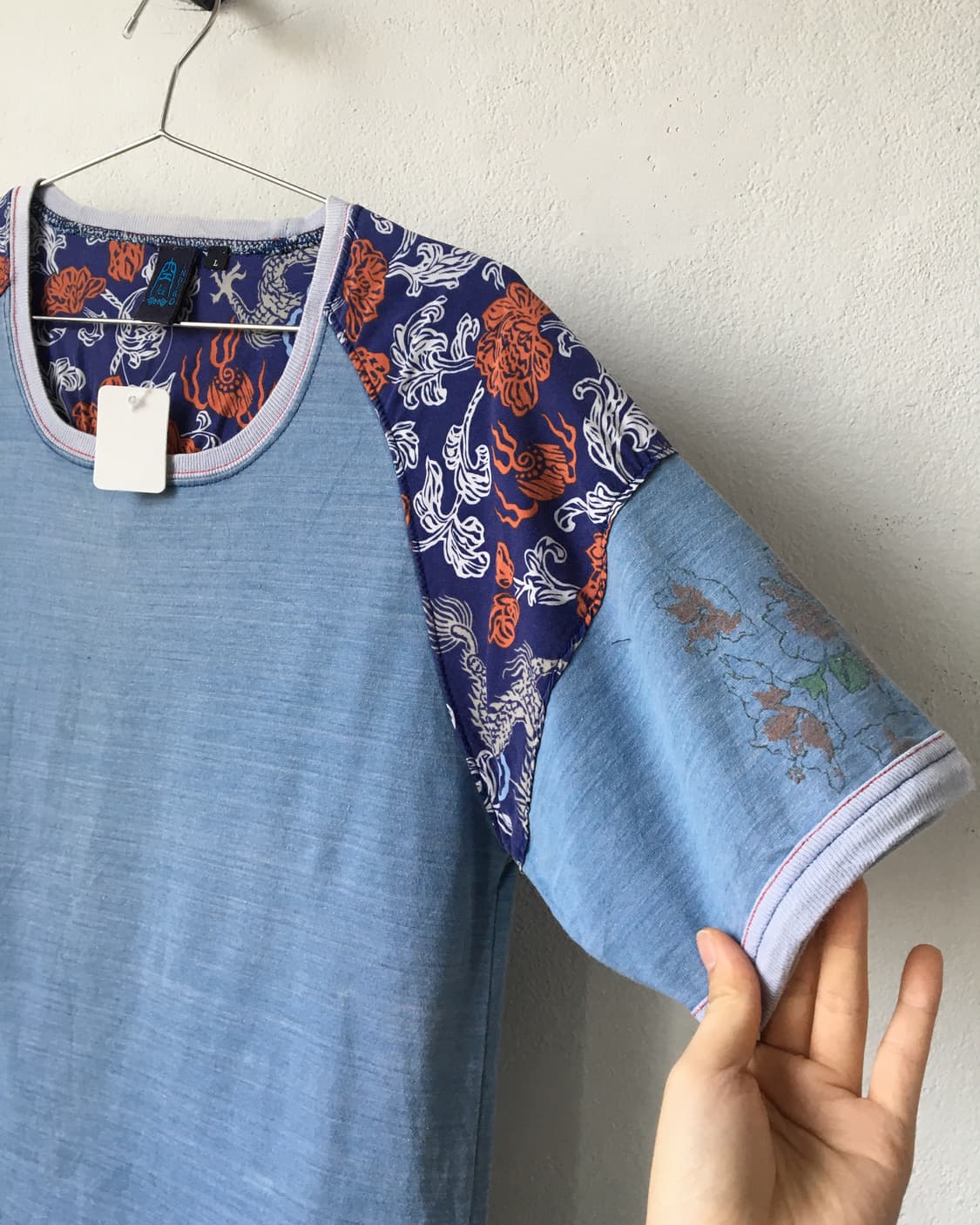 Oriental printing raglan t shirt 상품이미지6