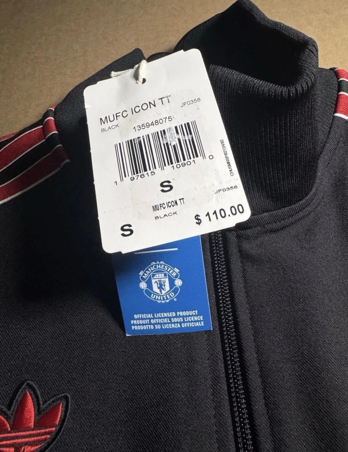 아디다스 맨유 트랙탑 져지 블랙 S 상품이미지4