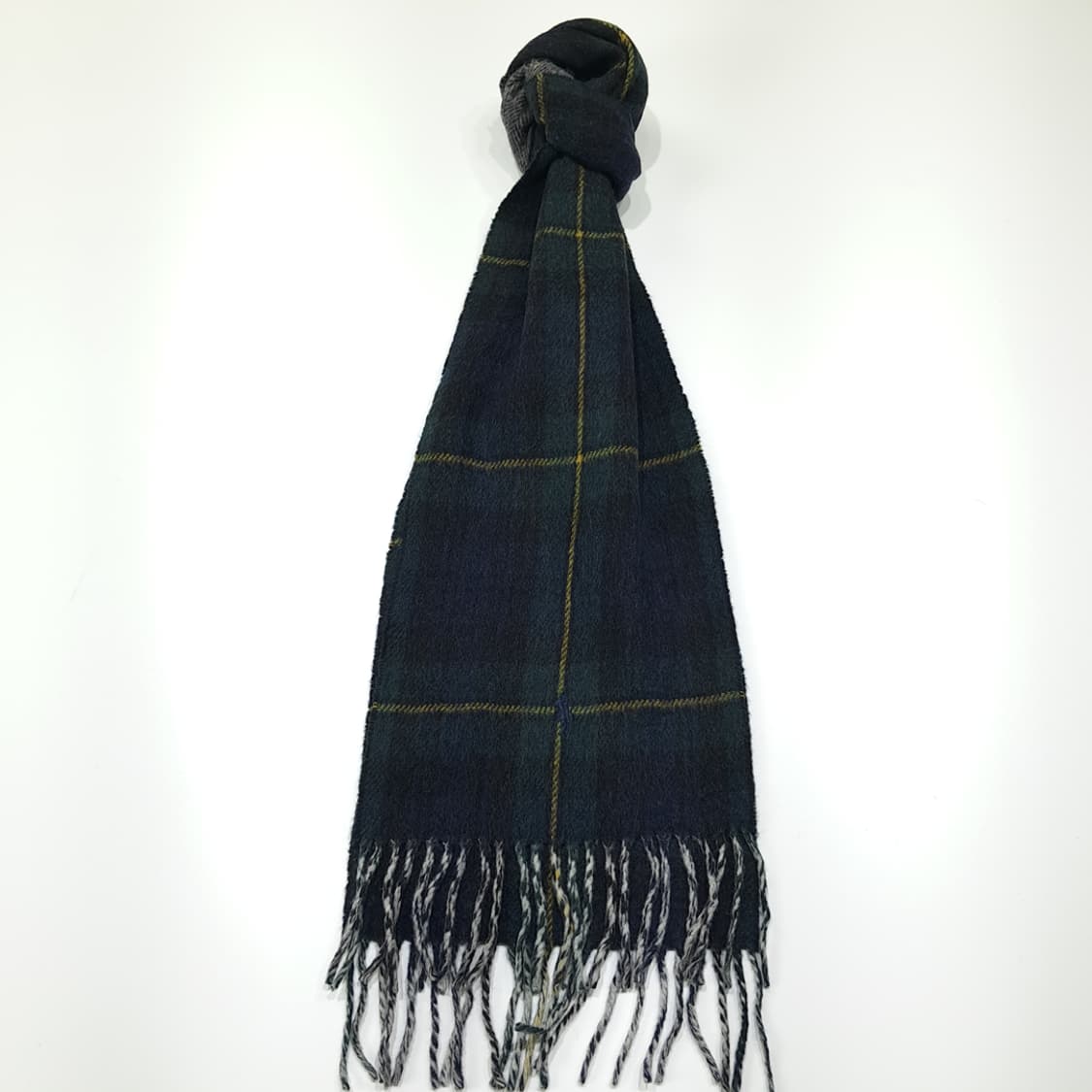 MX335 폴로 랄프로렌 블랙워치 헤링본 양면 버진울 목도리 머플러 상품이미지1