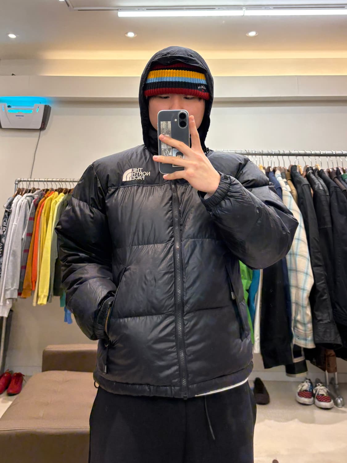 노스페이스 센터로고 눕시 패딩 상품이미지8