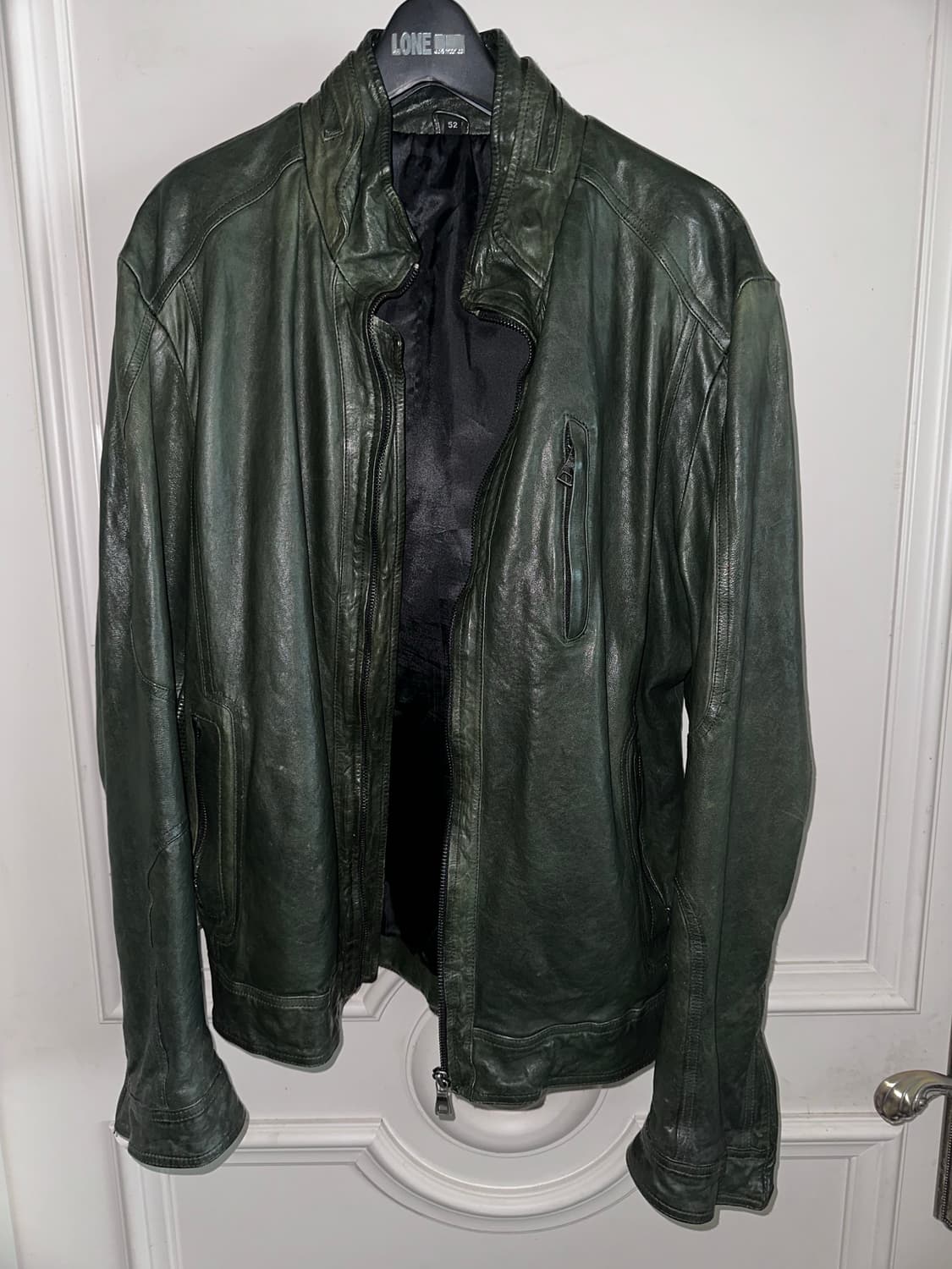 그린 램스킨 레더자켓 상품이미지1