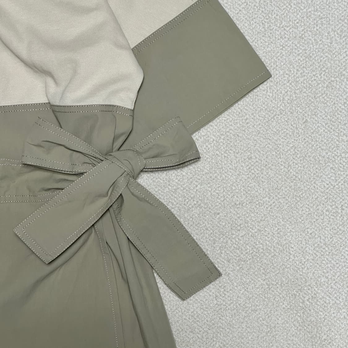 코스 배색 랩 원피스 상품이미지3