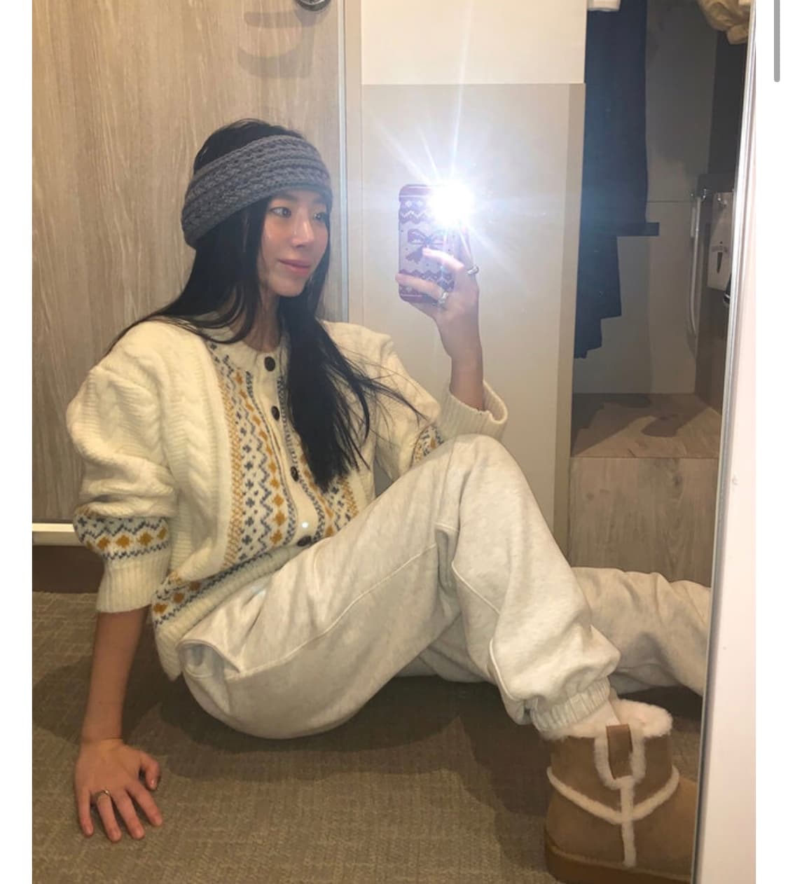 트렌디어패럴 스턴 힙 조거팬츠 오트밀 롱 상품이미지1