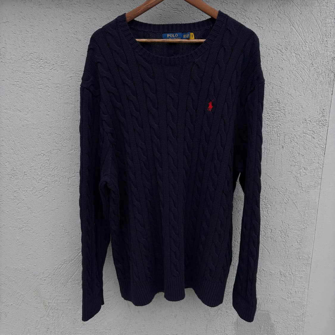 Polo Ralph Lauren Navy Cable Knit 3XL 상품이미지4