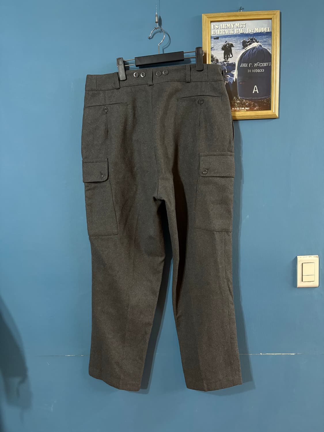 50’s Swedish army Gray Wool Cargo Pant.  상품이미지9