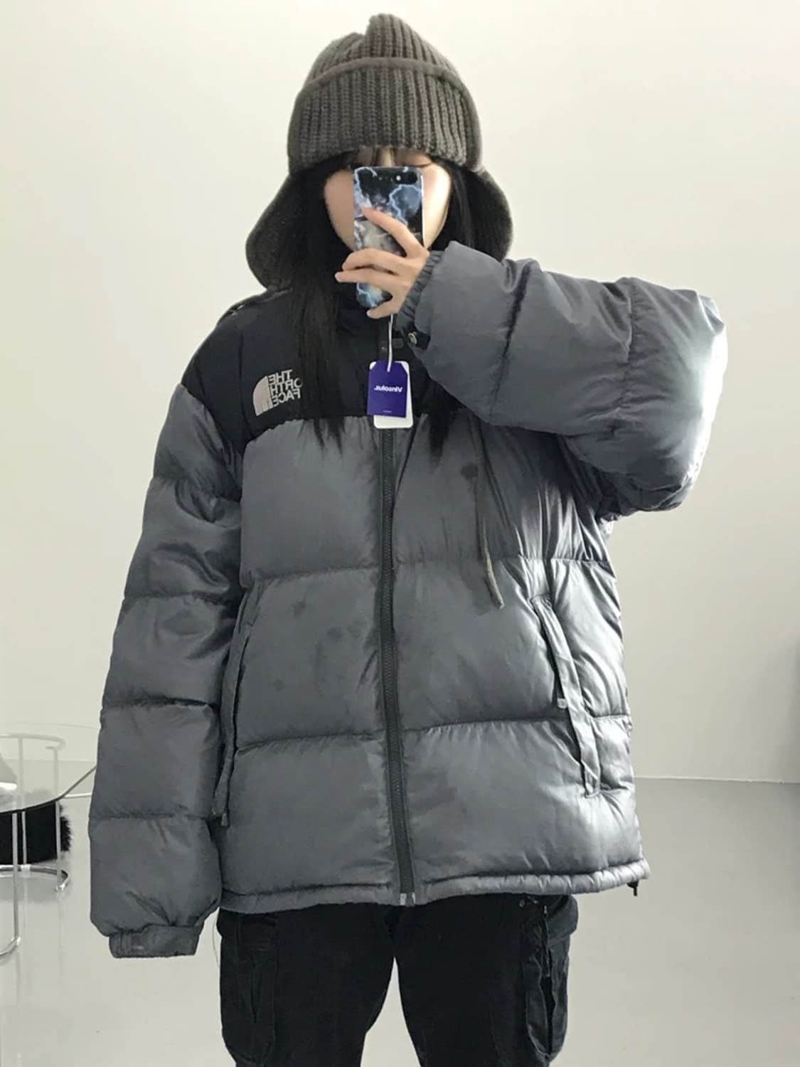 노스페이스 그레이 700 패딩 상품이미지2