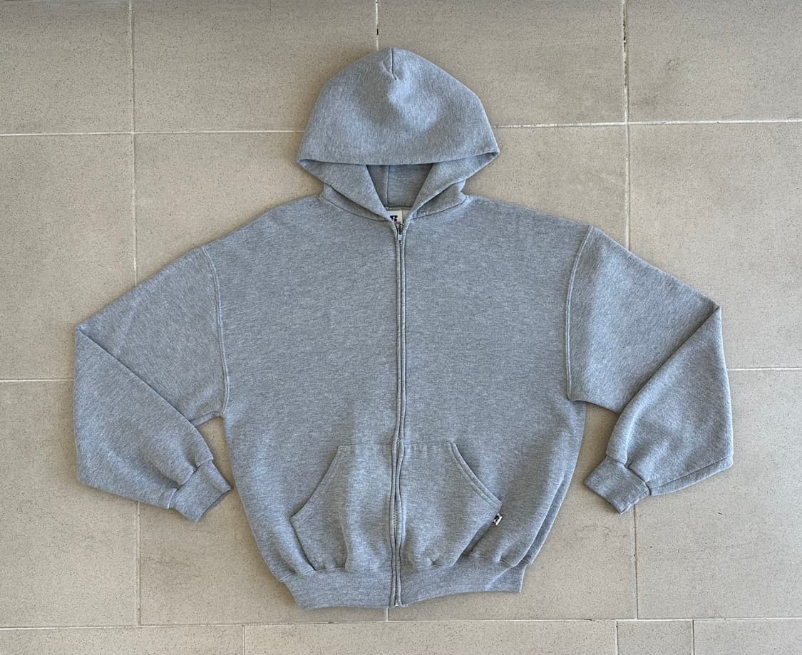 00s 빈티지 러셀 후드집업 그레이 L 상품이미지1
