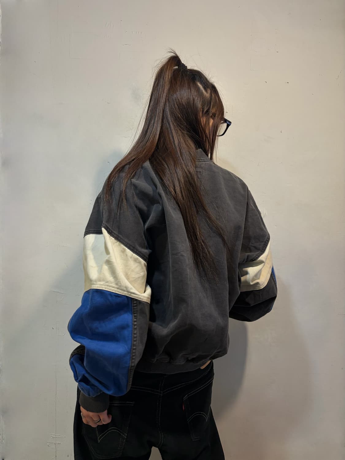 90s retro racing denim stadium varsity j 상품이미지2