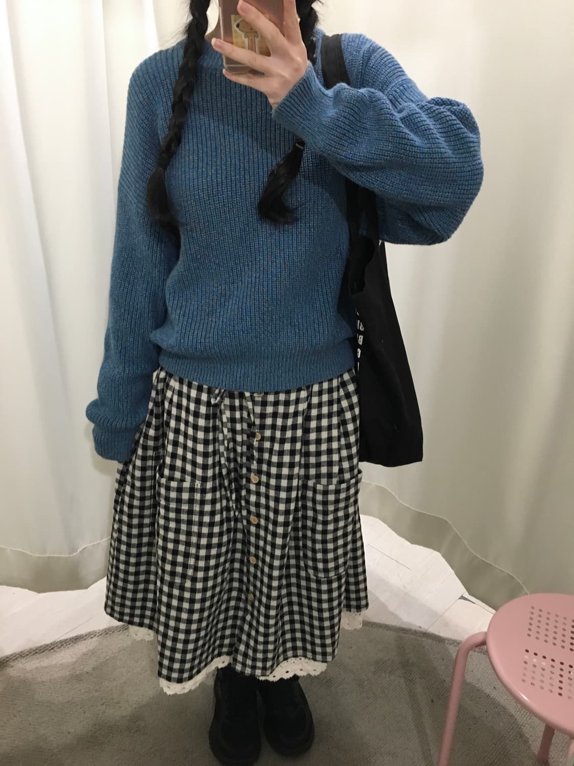Blue Heather Knit 상품이미지1