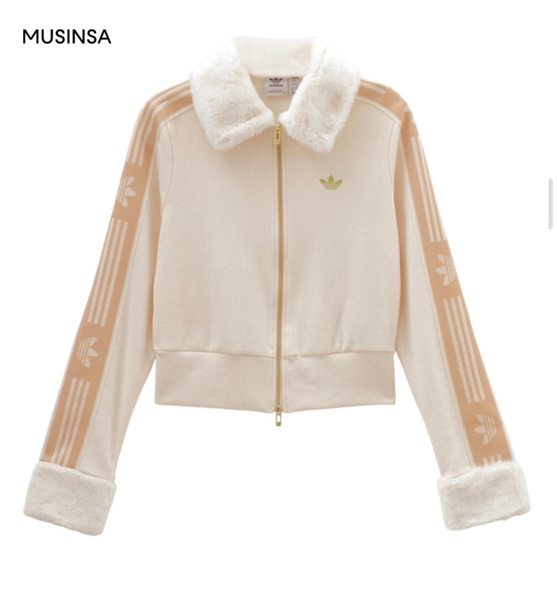 아디다스 스키 시크 퍼 재킷 아이보리 L 상품이미지1