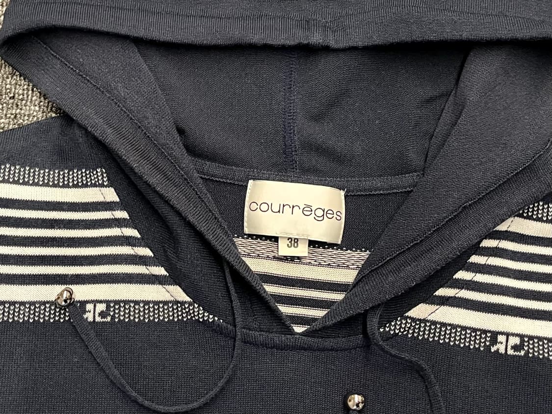 [44~55] courreges 꾸레쥬 후드 반팔 원피스 38  상품이미지3