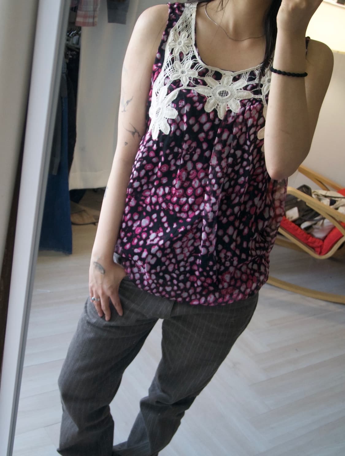 TSUMORI CHISATO_ leopard patch sleeveles 상품이미지10