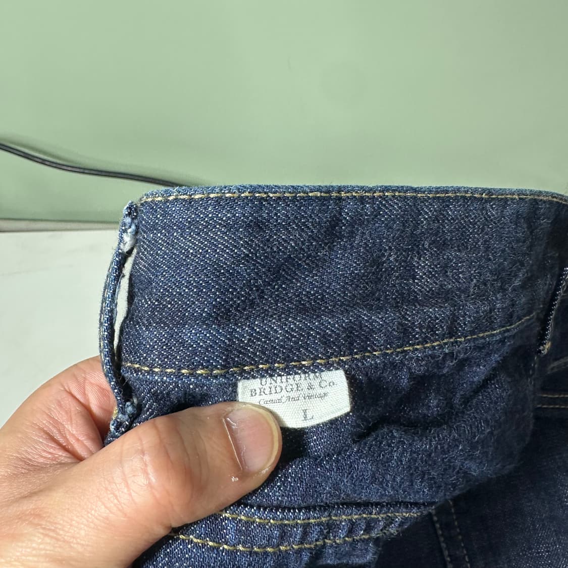 M 유니폼브릿지 워크레귤러핏 인디고 셀비지 데님팬츠 상품이미지7