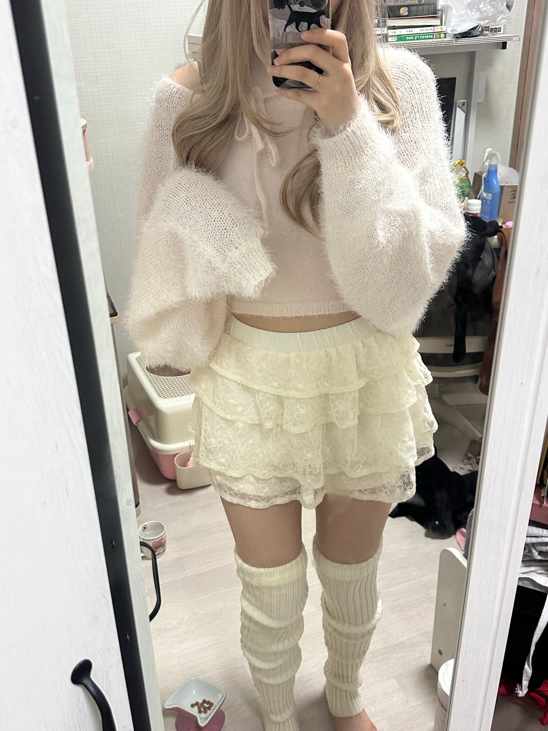 클리시어 볼레로 가디건 + 홀터탑 세트 코프 소르베 구버전 상품이미지2