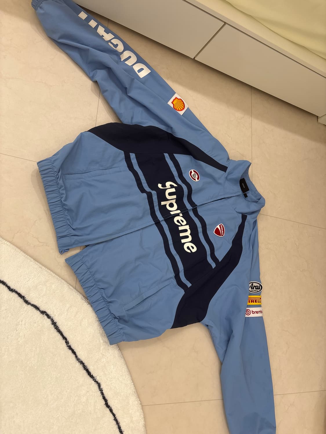 Supreme x Ducati Track Jacket Light Blue 상품이미지1