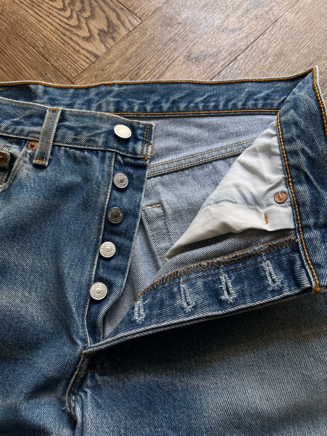 [32]90's 리바이스 501XX USA Made 데님 팬츠 S10 상품이미지3