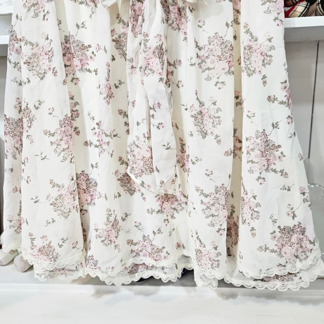 (LEST ROSE) 플라워 레이스 스커트 상품이미지4