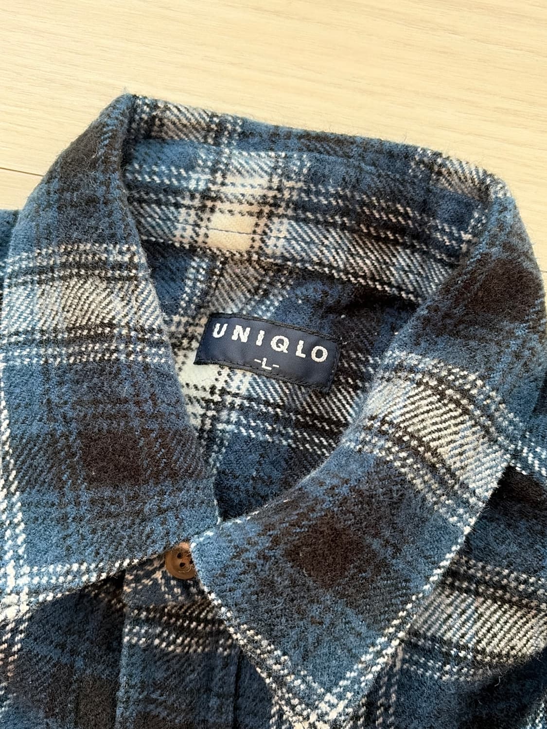 90s  올드 유니클로 플란넬 셔츠 자켓 L (103-105) 상품이미지3